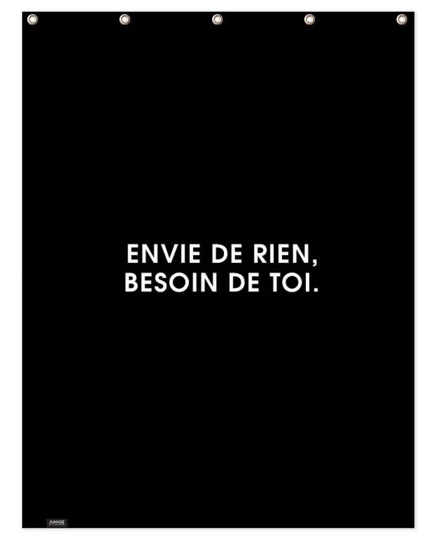 Envie De Rien Besoin De Toi Black Affiche Juniqe