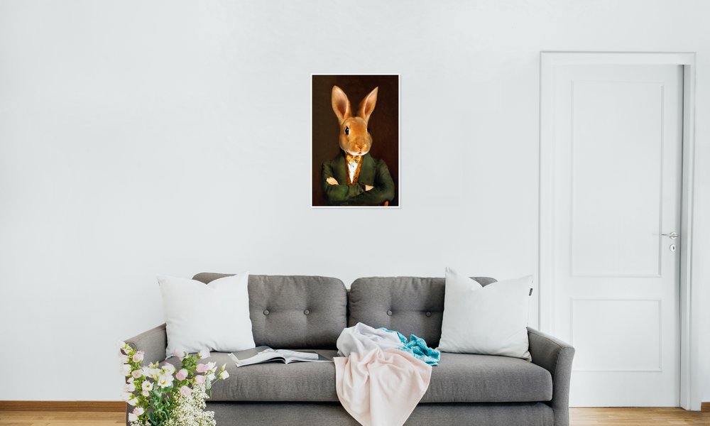 Buster - Aristoktratischer Hase - Kaninchen -Poster | JUNIQE