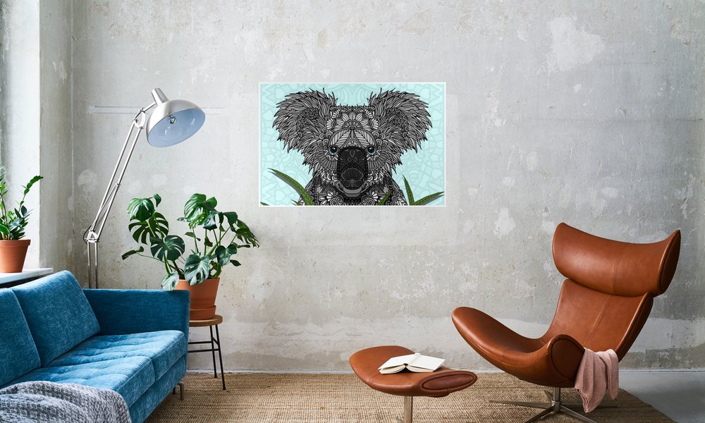Affiche - Un koala câlin - 120x90 cm